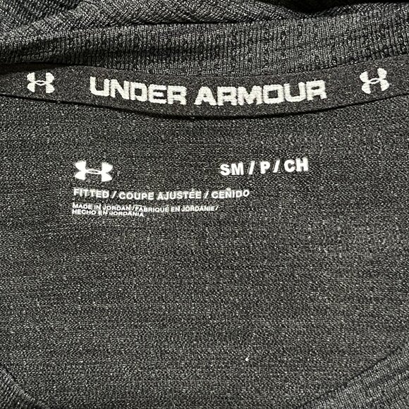 Under Armour Base Layer Top Men's Small S Charcoal Grey Long Sleeve Athletic - Picture 3 of 4